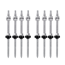 8Pcs Hanger Bolts, M10x200 mm, for Photovoltaic Solar Mounting Roofs