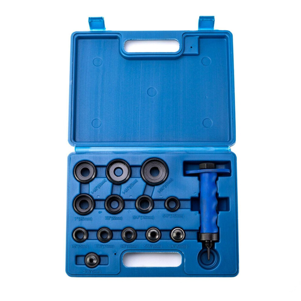 14Pcs Hollow Punch Set Diy Leather Craft Belt Punching Tool With Plastic Box Household 5Mm-35Mm 4853114326117
