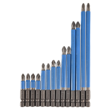 Zestaw 14 magnetycznych, antypoślizgowych bitów do wkrętaków udarowych, bit do wkrętarki udarowej, wiertło z chwytem sześciokątnym 1/4 cala
