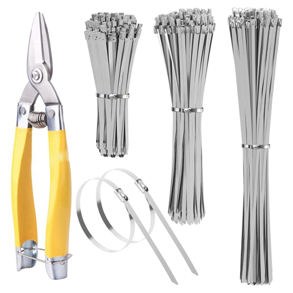 300Pcs Cable Zip (With Cutter) Uv Resistant, 300 Lbs Tensile Strength 4853114325431