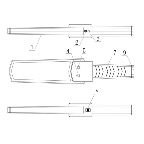Single Switch Portable Scanner Charging Style Metal Detector 2