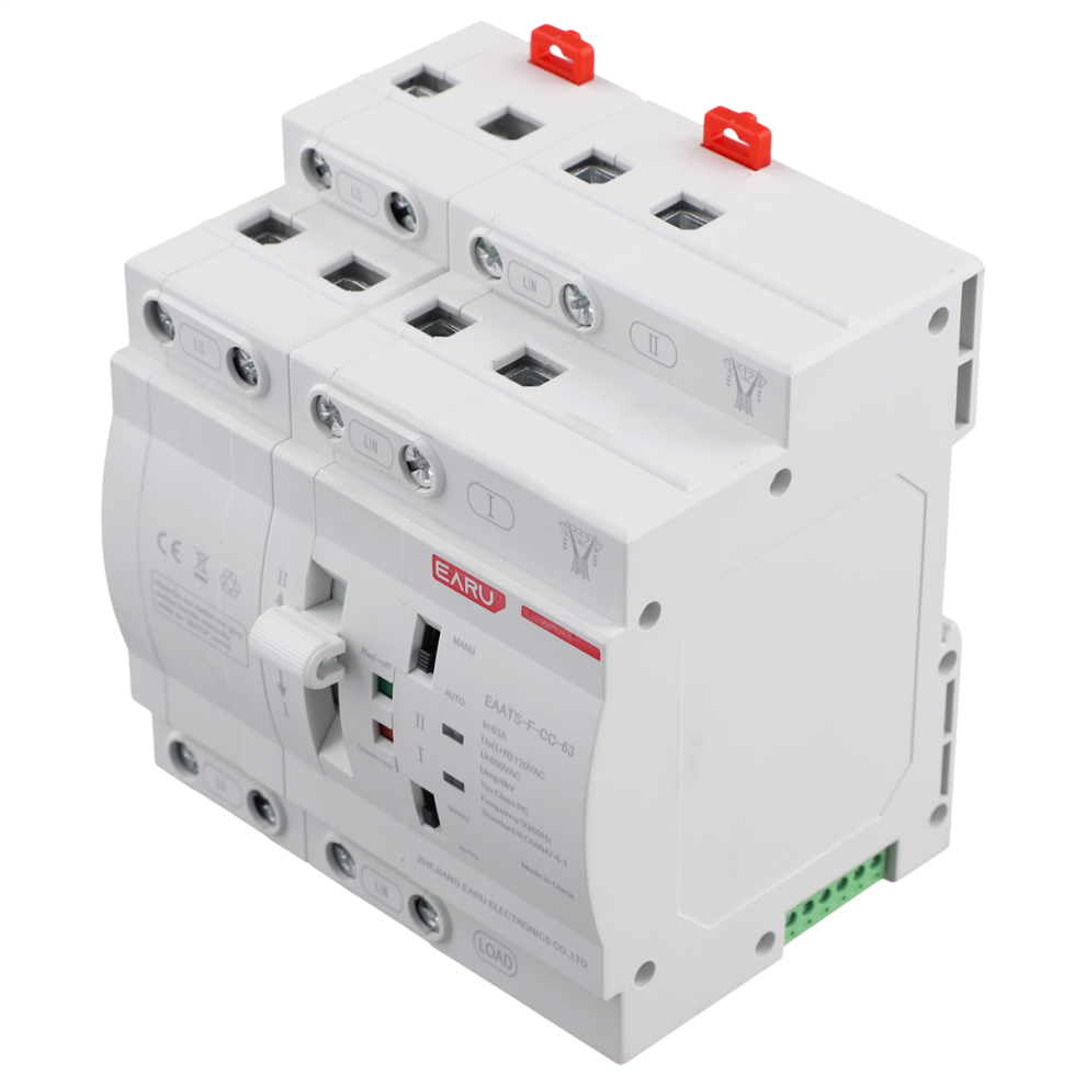 Ats Dual Power Automatic Transfer Switch 4P 63A Emergency 110V 2Pcs Grid 4853114329101