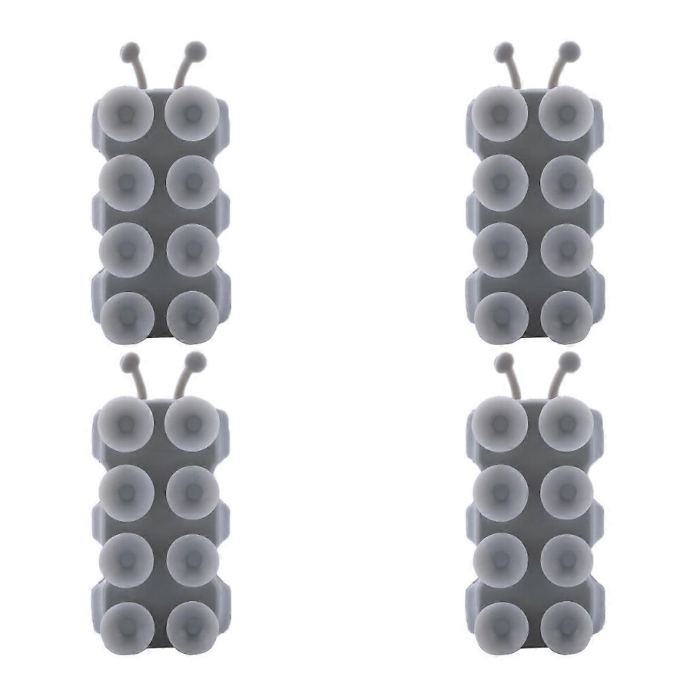 Photos - Doll Kikidex  4 Pieces Silicone Shower Head Suction Cup Holder Without Drilling Adhesive Mount Bracket for Kid Adult (grey, One size)