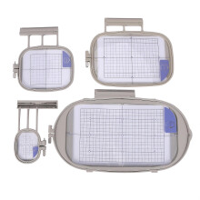 (As show, One size) 4Pcs Sewing Machine Embroidery Hoop compatible with Brother Innovis 1500 1500D 2500D 4000D 6000D(SA437,SA438,SA-C10