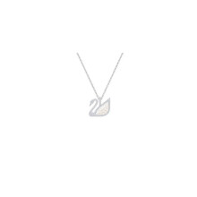 (Large pearl swan necklace) gradient blue red pink white black swan necklace female using strange element crystal smart collarbone chain