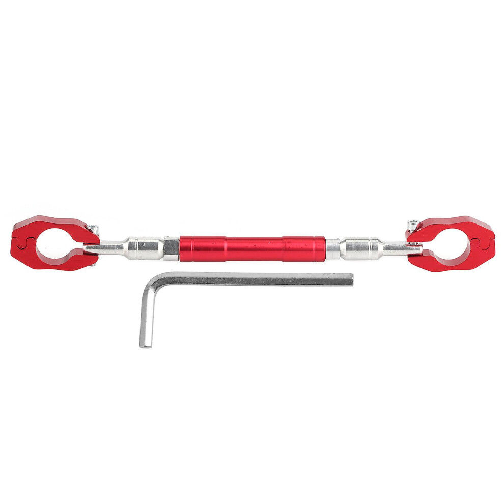 (As Show, One Size) 7/8In Motorcycle Handlebar Cross Bar Adjustable Strengthen Balance Lever Cnc Aluminum Alloy Universalred 4909775986044