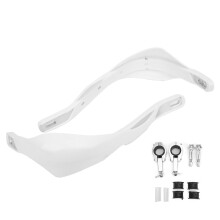 (As show, One size) 22mm 28mm Universal Motorcycle Handlebar Hand Guard Protection White