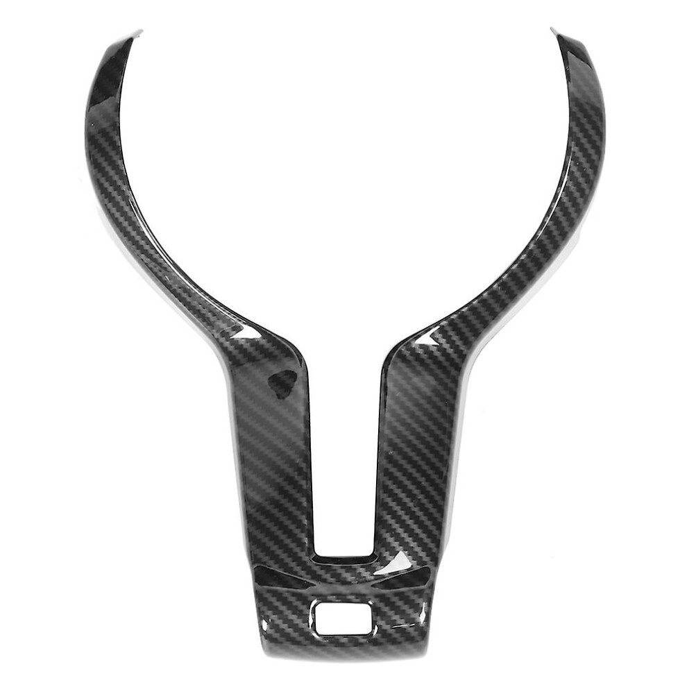 Kikidex (As Show, One Size) Steering Wheel Trim Abs Carbon Fiber Style Interior Decoration Compatible F20 F21 F30 F32 X5 X6 Msport