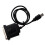 (As show, One size) USB  printer parallel port 36pin male conversion cable Black-C8 4