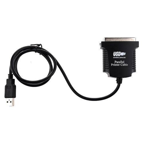 (As show, One size) USB  printer parallel port 36pin male conversion cable Black-C8 1