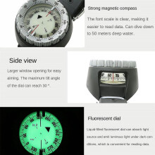 (As show, One size) Diving Compass 50m Waterproof Scuba Diving Compass Elastic Rope Diver Underwater Direction Watch Eq-C8
