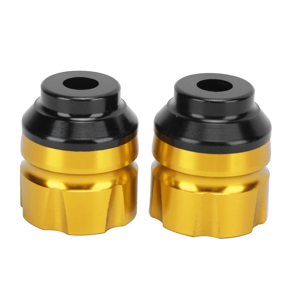 (As Show, One Size) 2Pcs Motorcycle Brake Fluid Reservoir Clutch Fuel Cup Aluminium Alloy Universal For Autocycle Bikeyellow 4909775985436