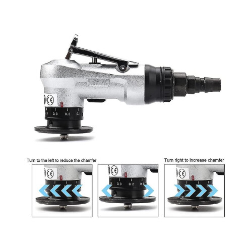 (As show, One size) Mini Pneumatic Chamfering Tool With Replace Blades Inserts And Bearings, 45 Degree Air Chamfer Debu-C8 2