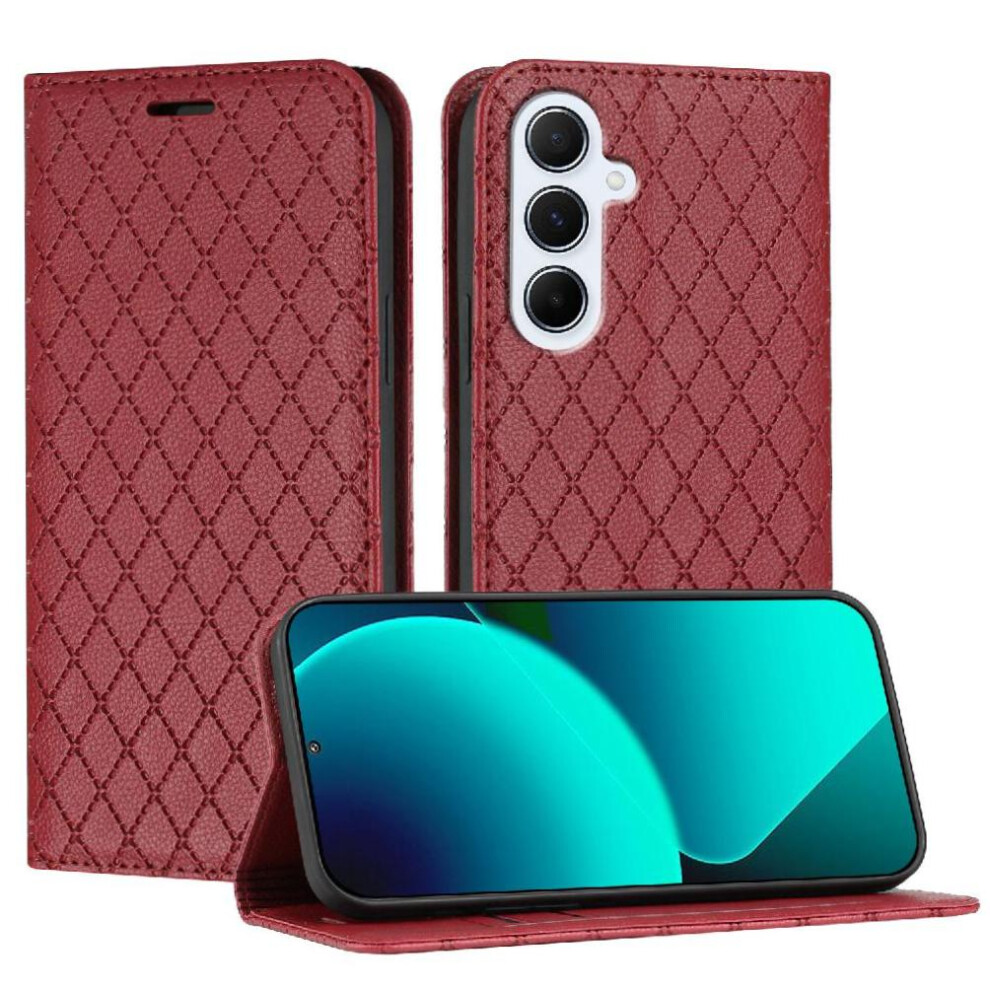 (Red) Case For Samsung Galaxy A16 4G/5G Business Card Slots Holder Wallet Flip Magnetic Shell Red 764563564095