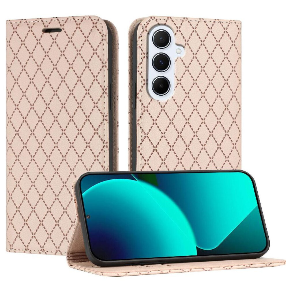 (Pink) Case For Samsung Galaxy A16 4G/5G Business Card Slots Holder Wallet Flip Magnetic Shell Pink 764563564132