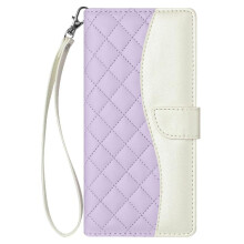 (Light Violet) Flip Case for Samsung Galaxy S20 Light Color Card Slots Holder Wrist Strap Wallet Protection Magnetic
