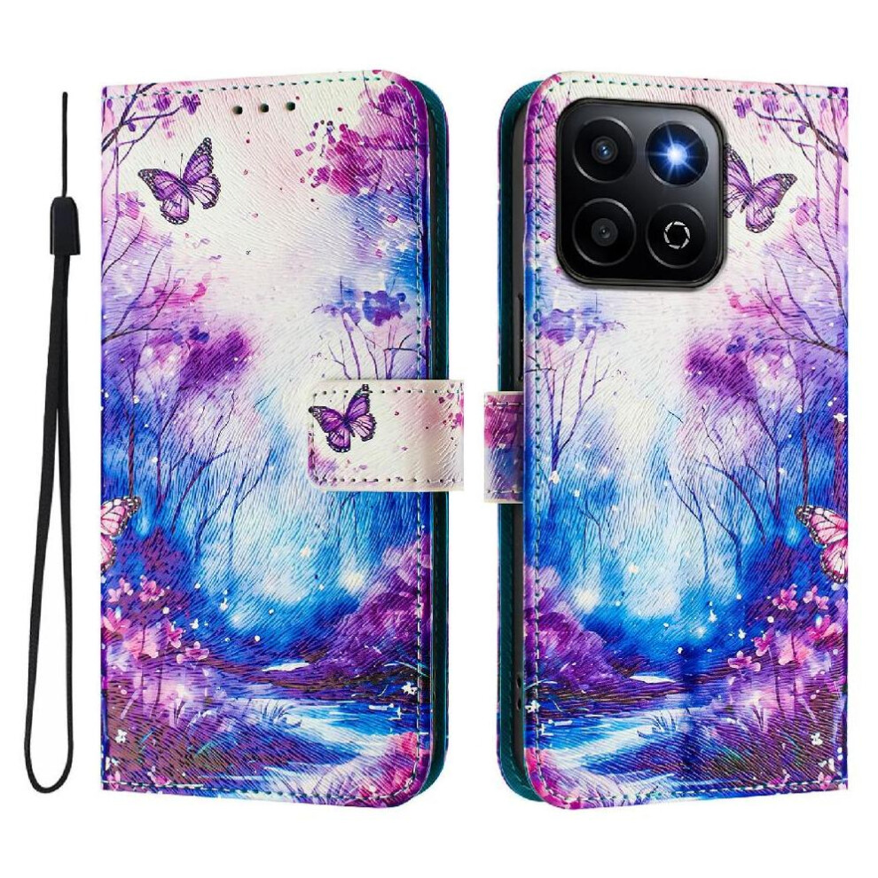 (C3 ) Compatible With Honor 200 Smart 5G Case Wallet With Credit Slot Pattern Flip Cover Pu Leather 764563567188