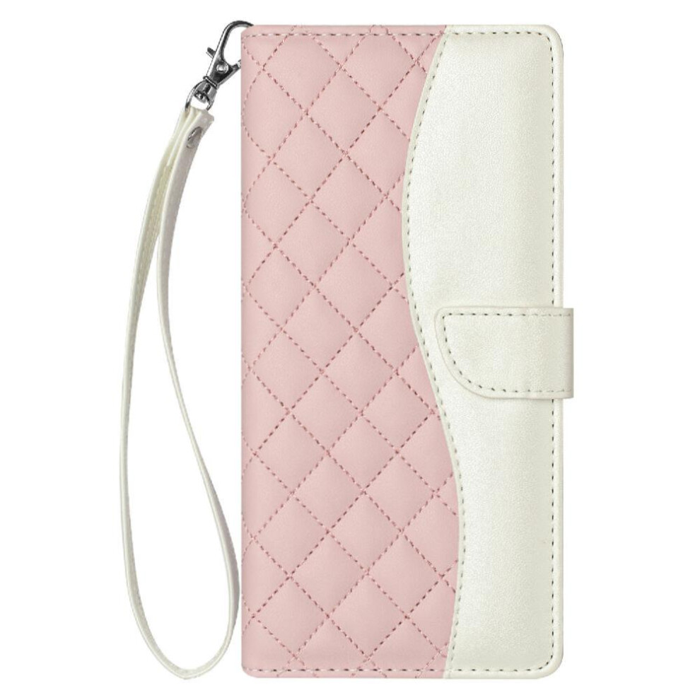 (Pink) Flip Case For Iphone 6S Plus Magnetic Card Slots Holder Light Color Wallet Protection Wrist Strap Pink 764563568314