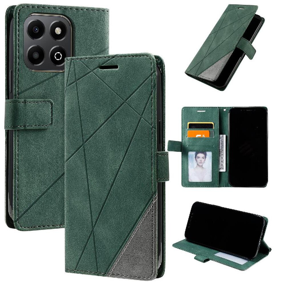 (Green) Case For Honor 200 Smart Magnetic Wallet Flip Folio Pu Leather Card Holder Kickstand Shockproof Green 764563569014
