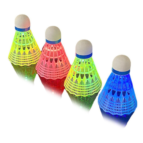 Set di 4 volani luminosi in plastica espansa LED per badminton, multicolore 1