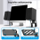 Desktop Speaker Stands Metal with Vibration Absorption for Small and Medium 6