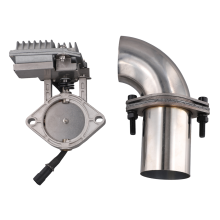 Electric Exhaust Cutout Valve with Flanged Pipes 12V Power Outlet Adjustment 63mm 2.5inch