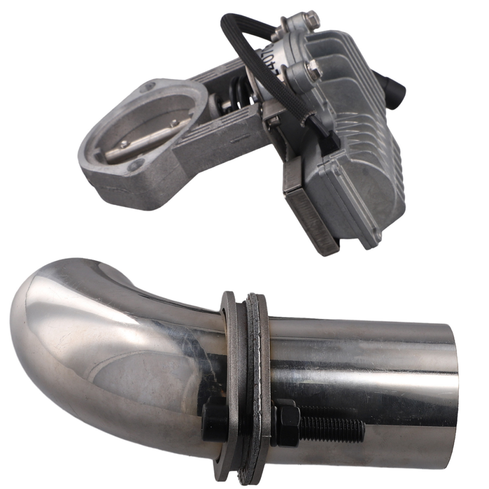 Electric Exhaust Cutout Valve With Flanged Pipes 12V Power Outlet Adjustment 51Mm 2.0Inch Light 4851999642650