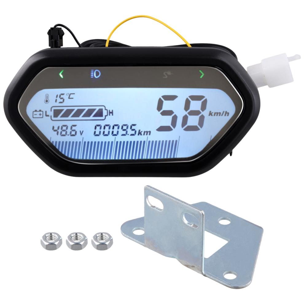 48V 60V 72V Electric Motorcycle Digital Lcd Odometer Speedometer Tachometer Light 4851999644890