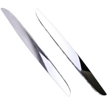 2 piezas de parachoques delantero ABS cromado sobre la rejilla del riñón, cubierta del capó, moldura 51137117242 para Serie 3 E90 E91 2006-2008