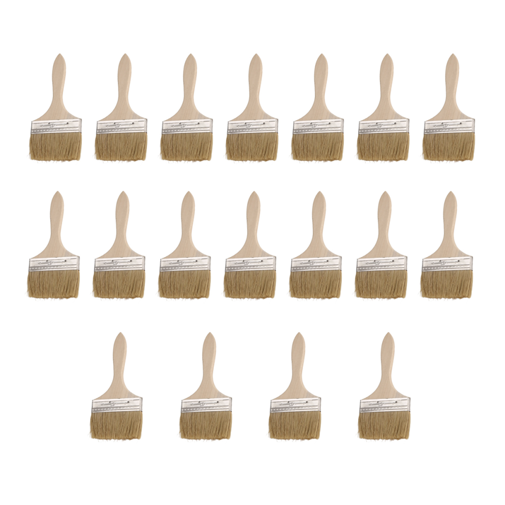 18 Pack Of 4 Inch (89Mm) Paint Brushes And Chip For Stains Varnishes Glues 4851999652048