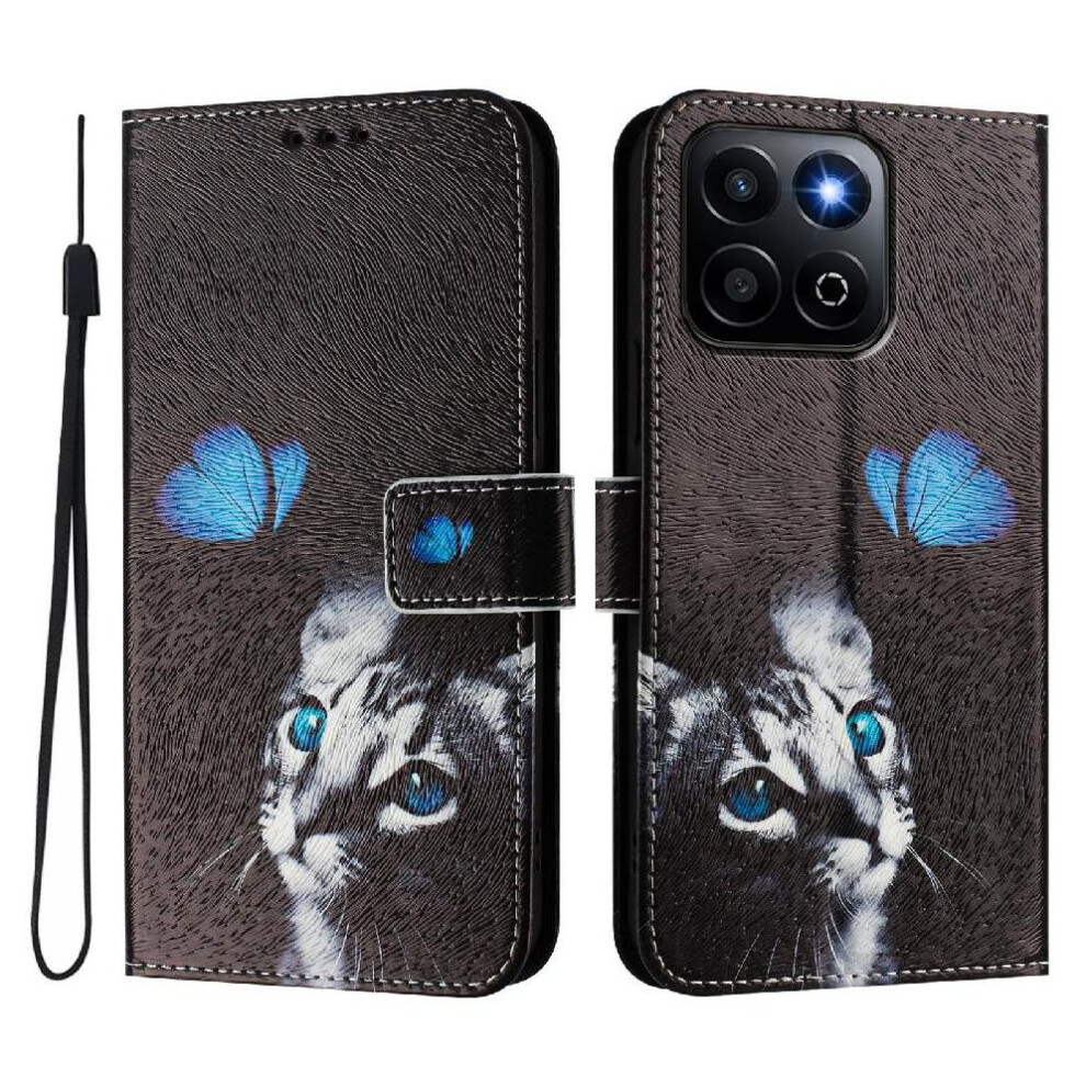 (Ohter) Case For Honor 200 Smart 5G Card Holder Pattern With Credit Slot Wallet Cover Flip Pu Leather 764563573783