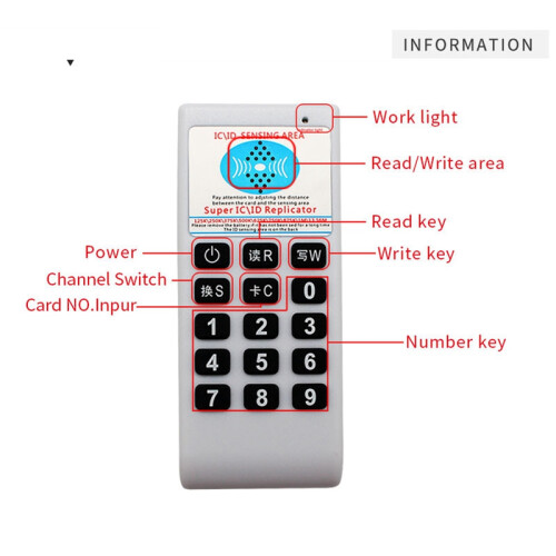 Handheld Frequency 125Khz-13.56MHZ Copier Duplicator ID IC 8211 Card Reader Writer Access Control Pass Id Firewall 2