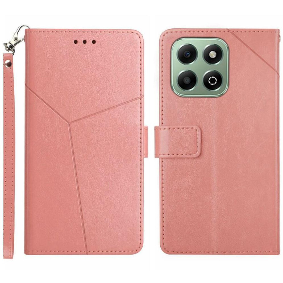 Photos - Case for Honor 200 Smart Leather Wallet Flip Cover Book Folding Shockproof Tpu Shell Kickstand-durable(Pink)