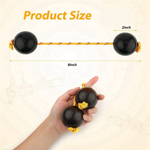 paire de boules rythmiques, instruments à percussion classiques africains (noir) 2