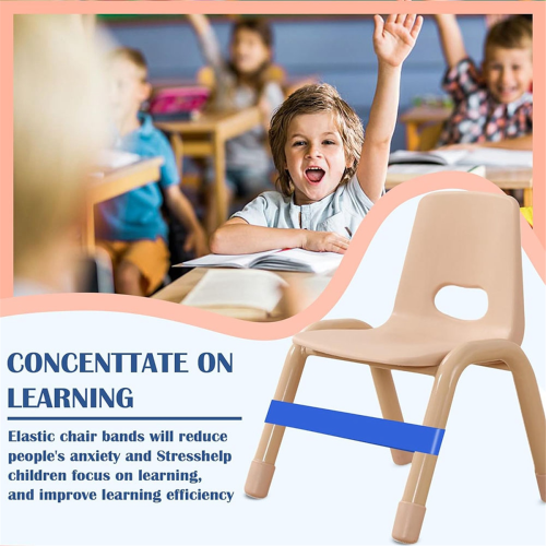 Pacote com 10 faixas para cadeiras para crianças com pés inquietos, pernas de borracha para cadeiras infantis, 11,8 x 2 polegadas 2
