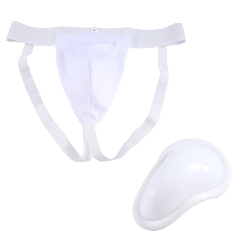 Groin Protector Cup Men, Boxing Kickboxing Muay Guard, Ventilated Adjustable, Karate Fighting Training L 2