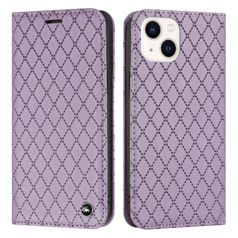 (Purple) Case For Iphone 14 Plus Magnetic Shell Business Wallet Flip Card Slots Holder Purple 764563576067