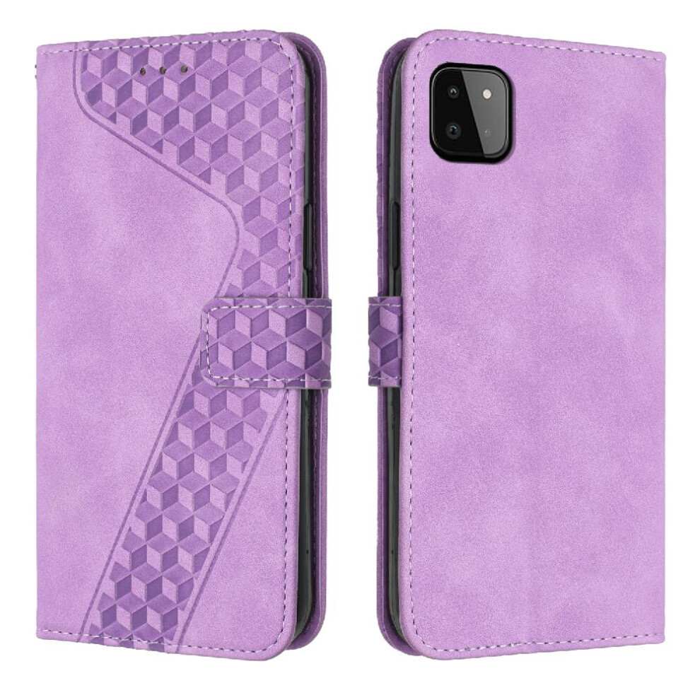 (Purple) Phone Case For Samsung Galaxy A22 5G Card Slots Cover Flip Folio Wallet Magnetic Kickstand Purple 764563577255