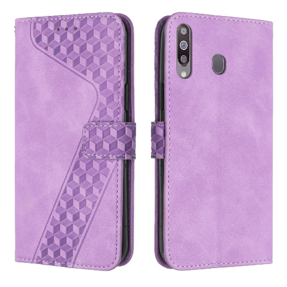 (Purple) Phone Case For Samsung Galaxy A20s Flip Folio Magnetic Wallet Card Slots Cover Kickstand Purple 764563577453