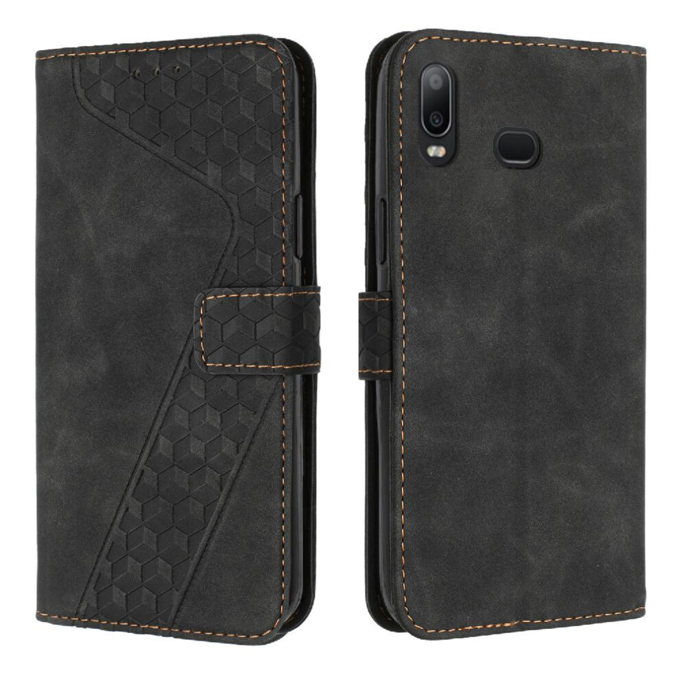 (Black) Phone Case For Samsung Galaxy A10s Kickstand Magnetic Card Slots Cover Wallet Flip Folio Black 764563577699