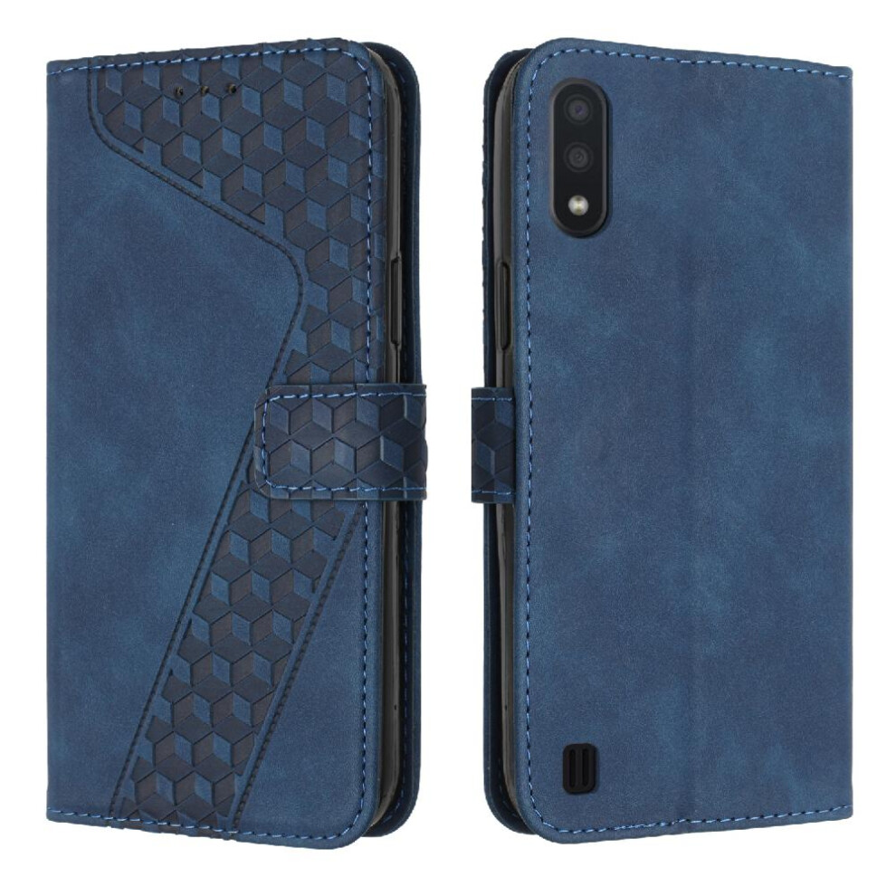 (Blue) Phone Case For Samsung Galaxy A10/M10 Magnetic Card Slots Cover Kickstand Wallet Flip Folio Blue 764563577736
