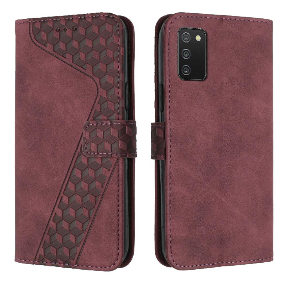 (Brown) Phone Case For Samsung Galaxy A02s Card Slots Cover Magnetic Wallet Kickstand Flip Folio Brown 764563577965
