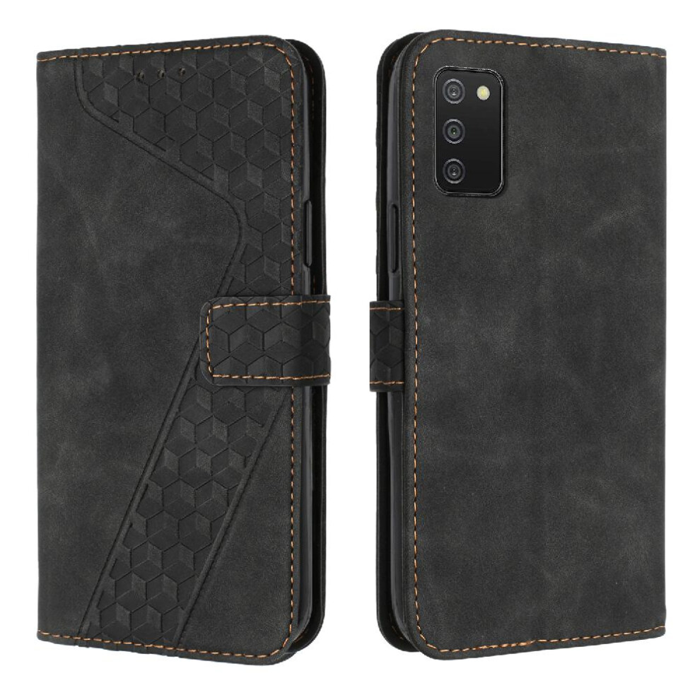 (Black) Phone Case For Samsung Galaxy A02s Card Slots Cover Magnetic Wallet Kickstand Flip Folio Black 764563577941