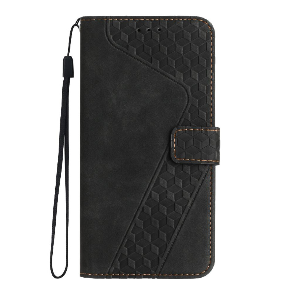 (Black) Phone Case For Iphone 12 Flip Folio Card Slots Cover Magnetic Kickstand Wallet Black 764563578740