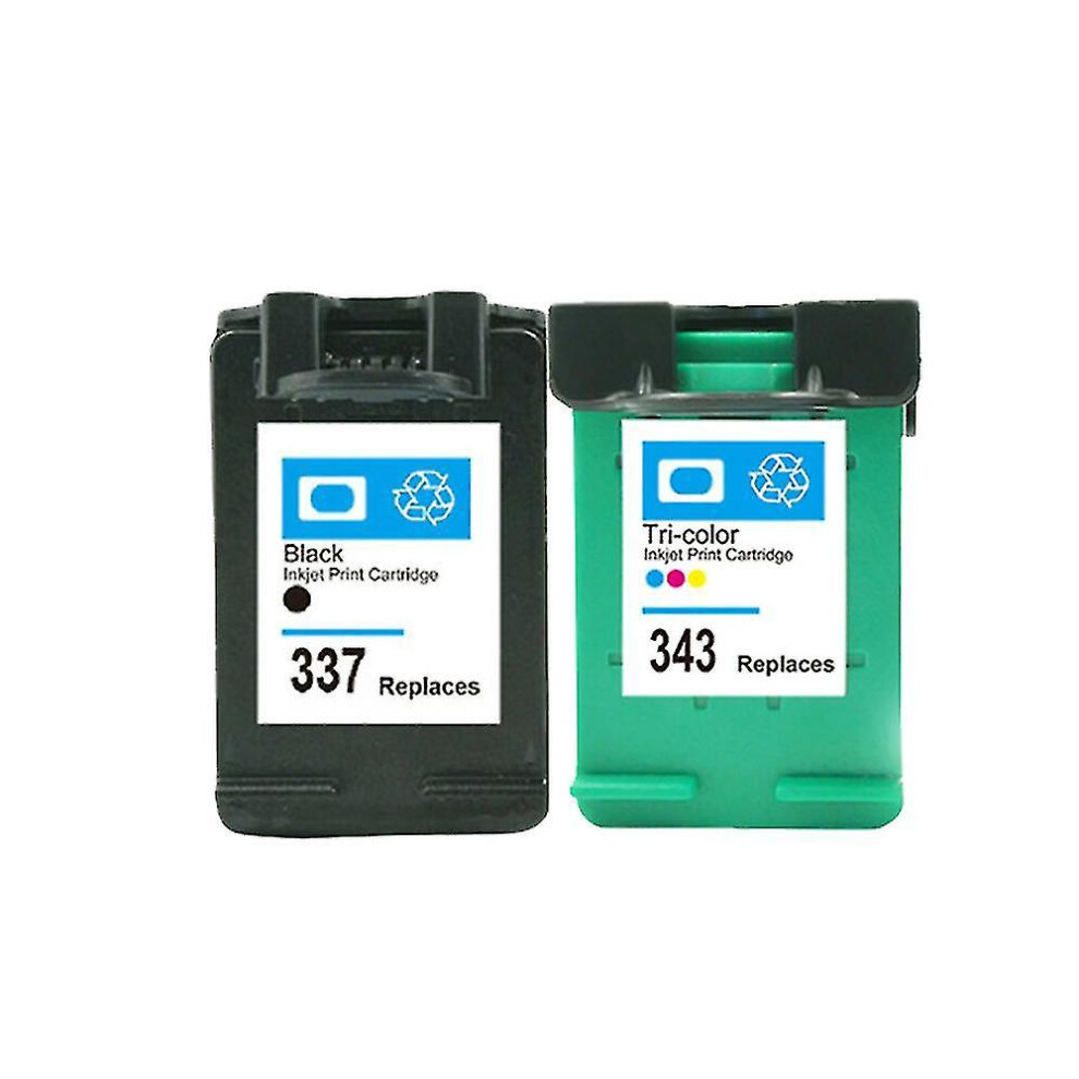 Kikidex (As Show, One Size) Compatible Compatible With Hp 343 337 Ink Cartridge Compatible With Hp337 343 Compatible With Hp Photosmart 2575 8050 C4180 D5160