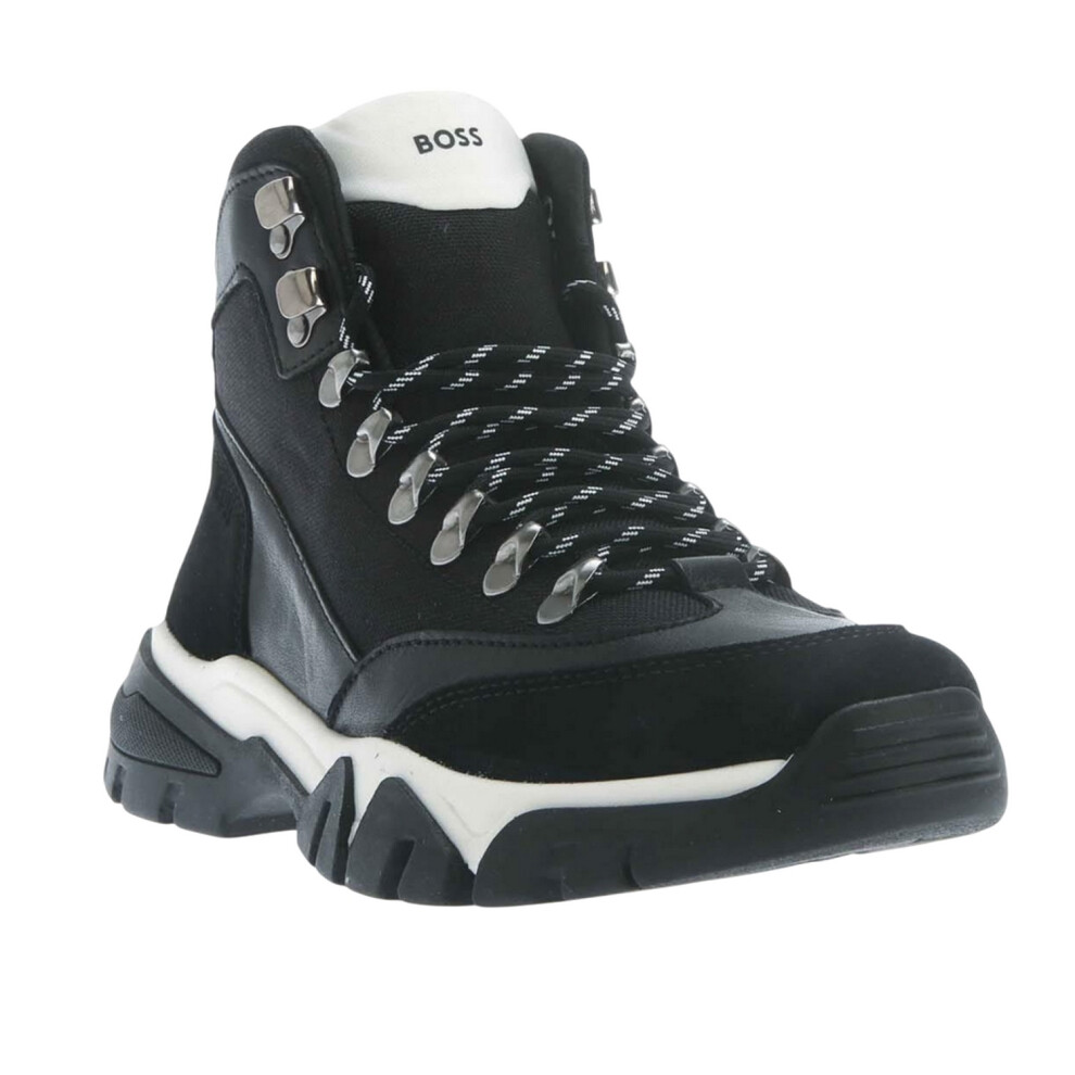 (6 UK, Black) Boss Mens Chester Half Walking Boots