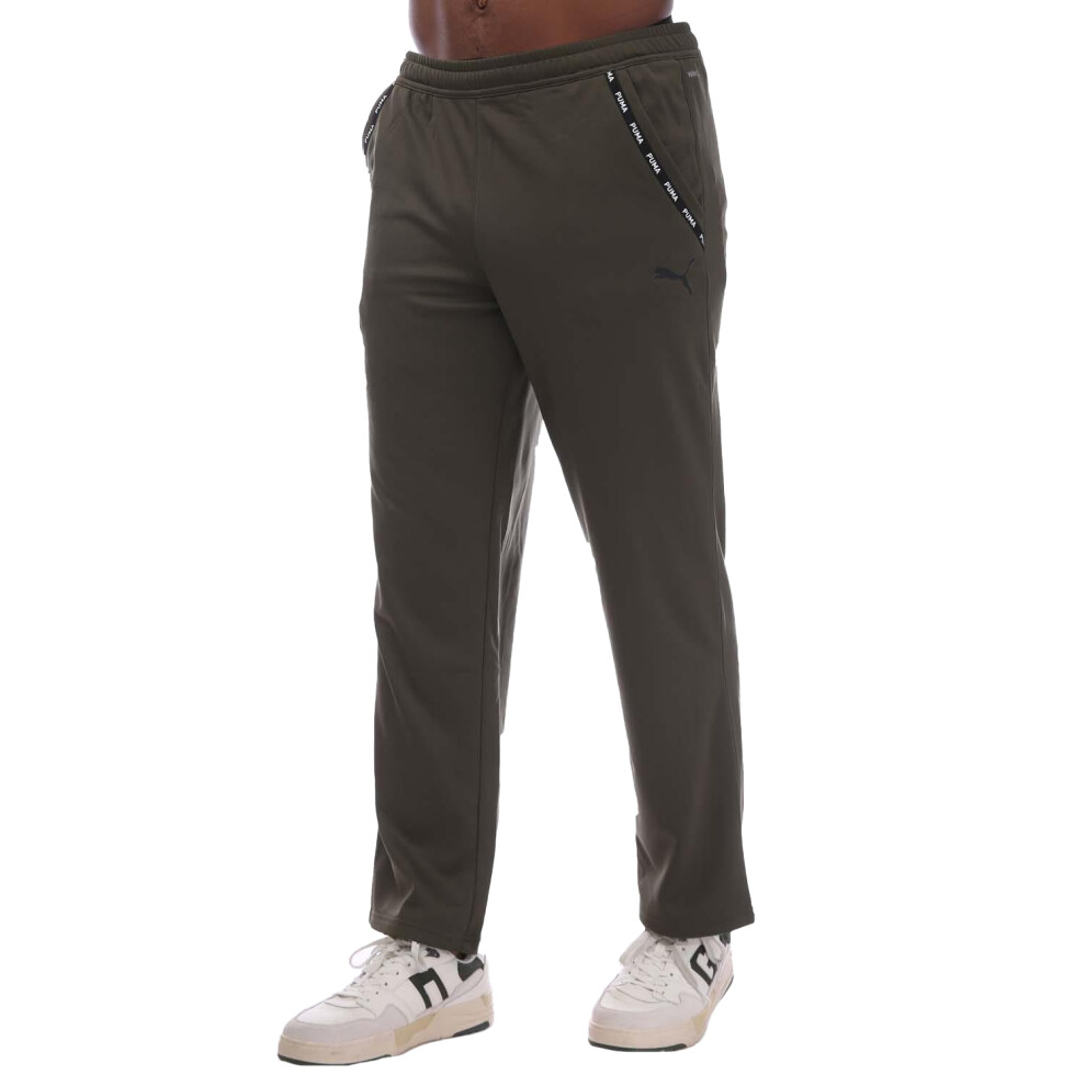(M, Olive) Puma Mens PWRFleece Tapered Leg Jogging Bottoms