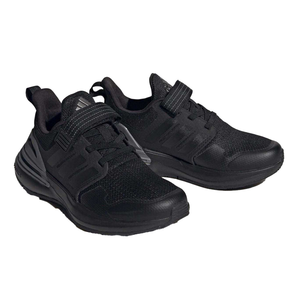(3 UK, Black) Adidas Childrens/Kids Rapidasport Bounce Stretch Lace Trainers