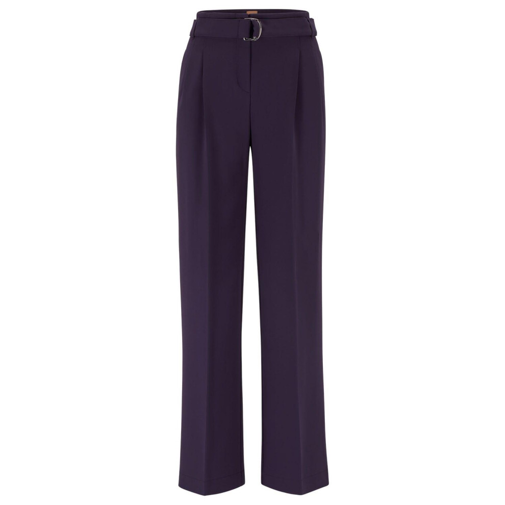 (4 UK, Purple) Hugo Boss Womens/Ladies Tapiana Relaxed Fit Trousers
