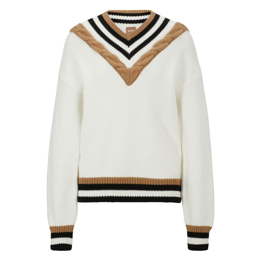(8 UK, White) Boss Womens/Ladies Falli Jumper